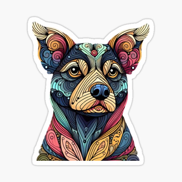 Item preview, dog fractal color designed and sold by Momartsimo.
