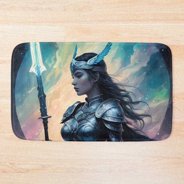 Item preview, Beautiful Valkyrie: Ink Illustration with Aurora Colors designed and sold by ByteyCreatives.