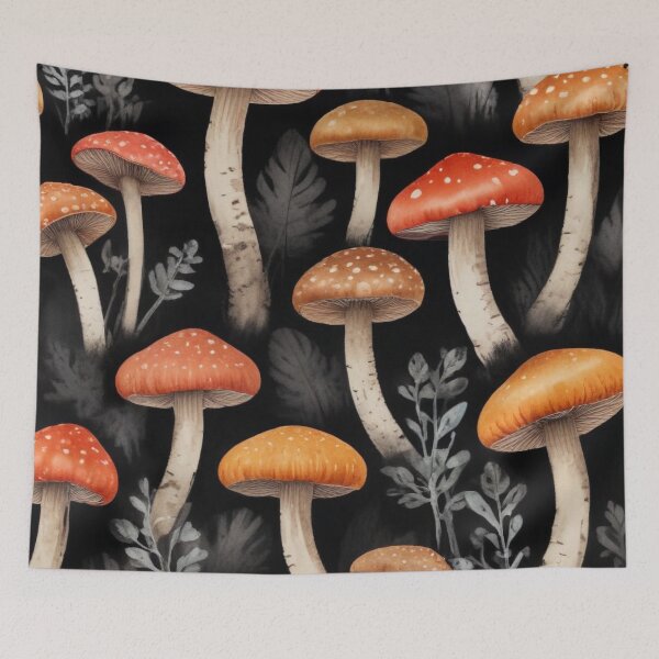Item preview, Beautiful mushroom pattern print design designed and sold by Anshu3813.