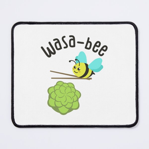 Item preview, Cute Wasabi Bee Pun designed and sold by wolfkin-design.