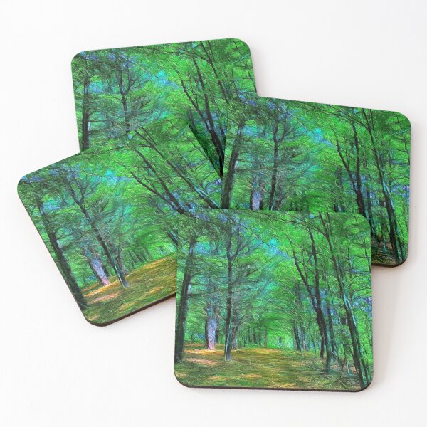 Item preview, Forest trail with green leaf canopy designed and sold by JolietteJames.