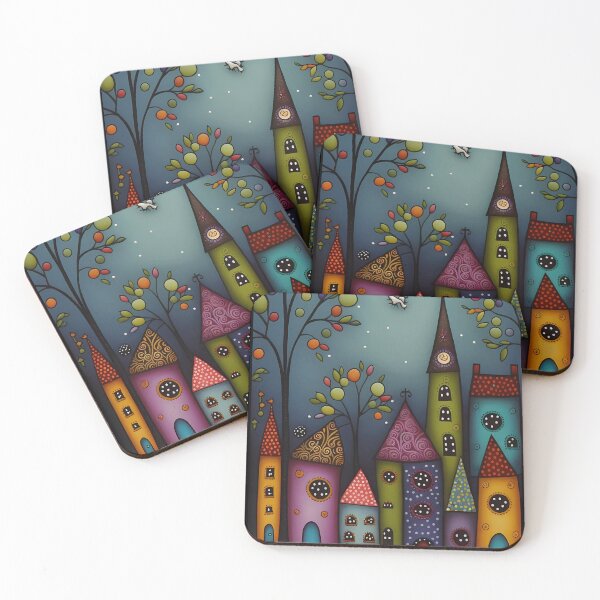 Item preview, colorful whimsical village 11 designed and sold by NahedAH.