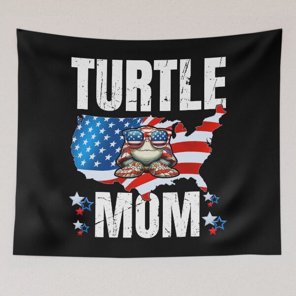 Item preview, Kawaii Turtle Mom USA Flag Funny Mama Mothers Day 4th of July  designed and sold by KAYDEE01212 ✨.