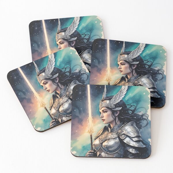 Item preview, Valkyrie Warrior: Ink Illustration designed and sold by ByteyCreatives.