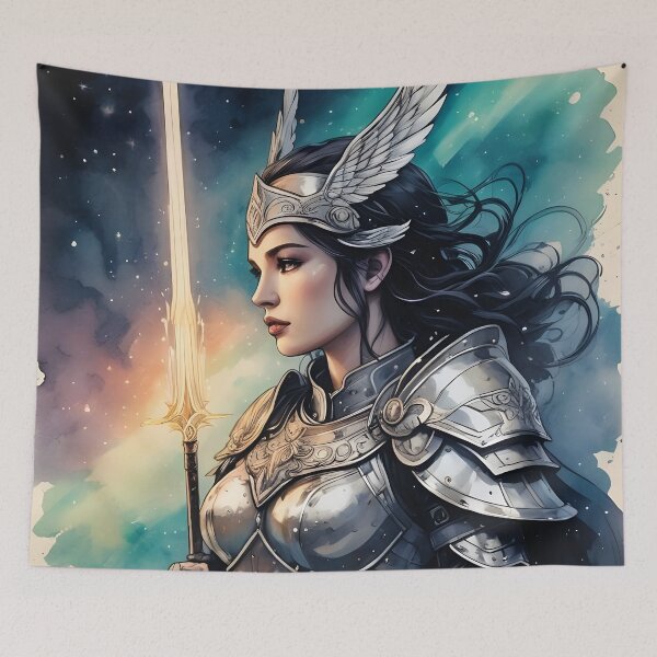 Item preview, Valkyrie Warrior: Ink Illustration designed and sold by ByteyCreatives.