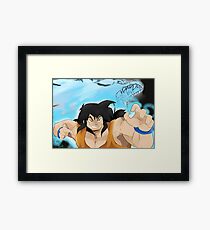NEO WOLF FANG FIST Framed Print