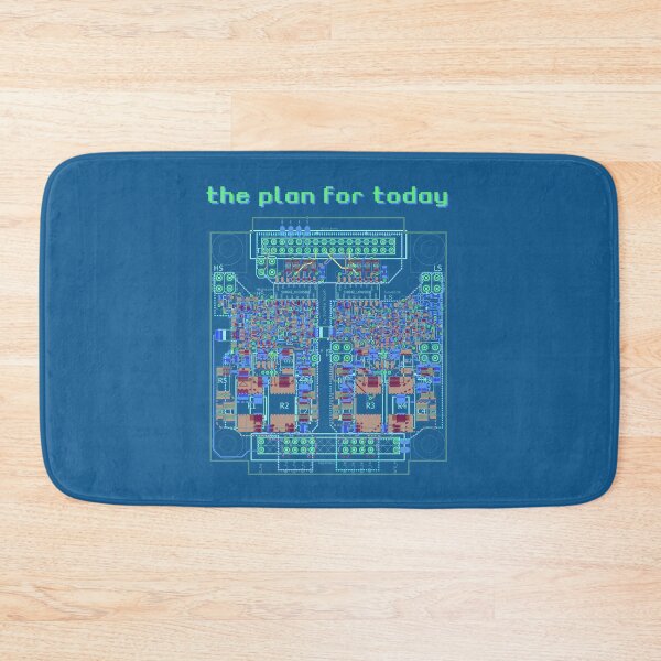Item preview, Colorful Circuit Board PCB with "The Plan for Today" Funny Engineer Design designed and sold by sopfanna.