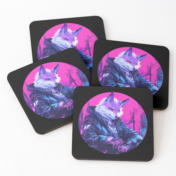 Item preview, Cyber Fox // Aesthetic Fox // Cool Animal // Cyber Animal // Future Animal Art // Animal Warrior // Animal Cute Art // Gaming Aesthetic stickers designed and sold by SMARTKIT  DESIGNAGENCY.