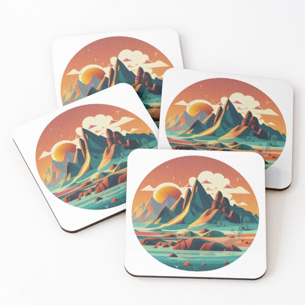 Item preview, Sunset Mountains in a Circle designed and sold by jnsmerchstore.