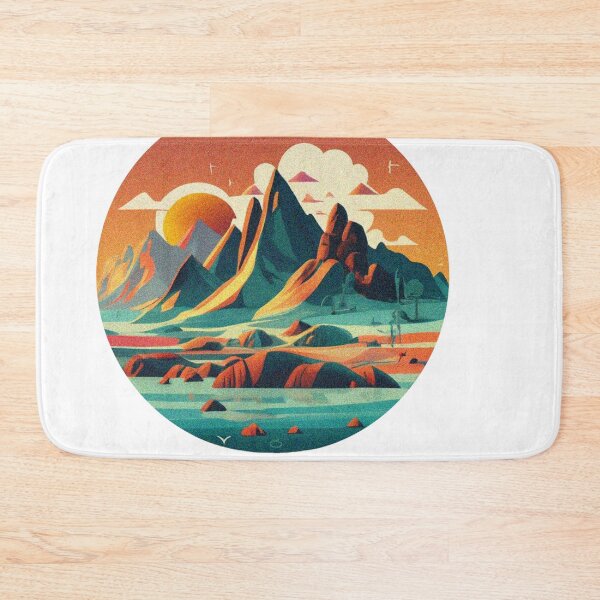 Item preview, Sunset Mountains in a Circle designed and sold by jnsmerchstore.