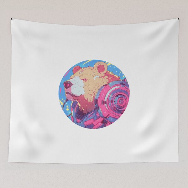 Item preview, Cyber Polar Bear // Aesthetic Polar Bear // Cool Animal // Cyber Animal // Future Animal Art // Animal Warrior // Animal Cute Art // Gaming Aesthetic stickers designed and sold by SMARTKIT  DESIGNAGENCY.