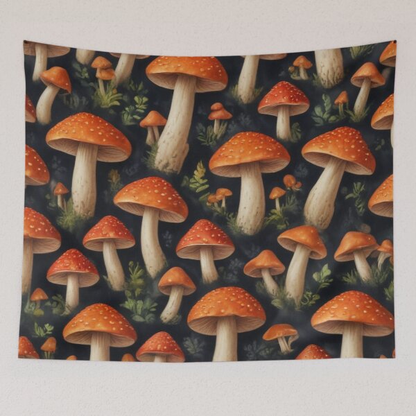 Item preview, Beautiful mushroom pattern print design designed and sold by Anshu3813.