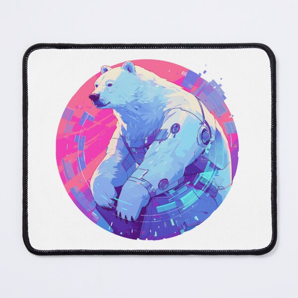 Item preview, Cyber Polar Bear // Aesthetic Polar Bear // Cool Animal // Cyber Animal // Future Animal Art // Animal Warrior // Animal Cute Art // Gaming Aesthetic stickers designed and sold by SMARTKIT DESIGNAGENCY.