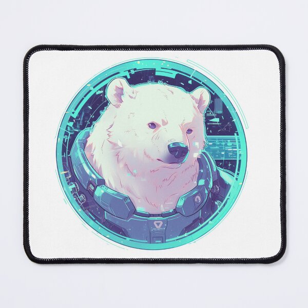 Item preview, Cyber Polar Bear // Aesthetic Polar Bear // Cool Animal // Cyber Animal // Future Animal Art // Animal Warrior // Animal Cute Art // Gaming Aesthetic stickers designed and sold by SMARTKIT  DESIGNAGENCY.