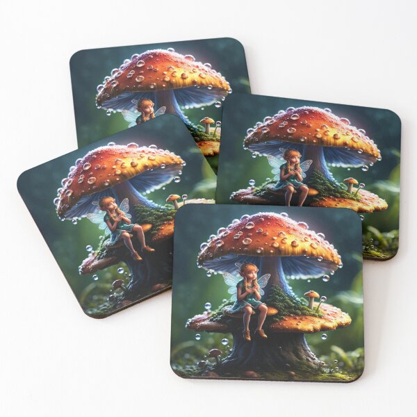 Item preview, Tiny fairy sitting on a mushroom designed and sold by VladisWorld.