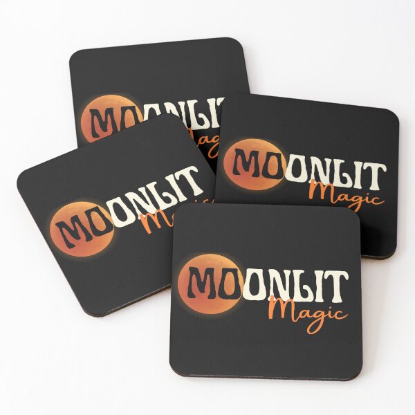 Item preview, Moonlit Magic Orange Moon Aesthetic Lunar Graphic Text Based designed and sold by MTJ-Mushrooms.