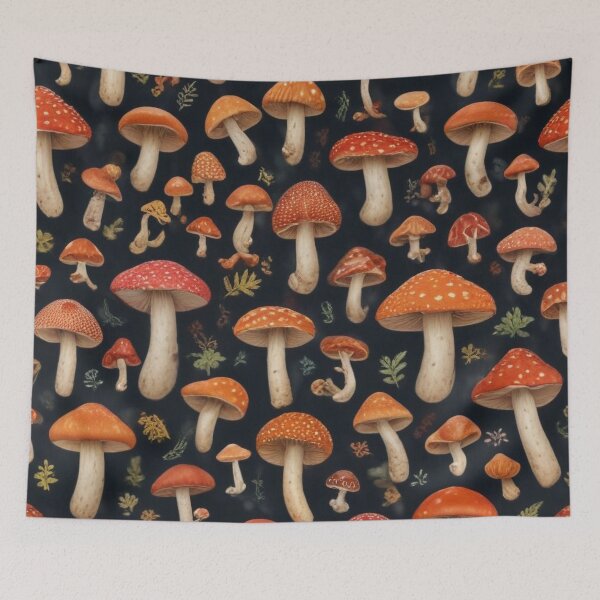Item preview, Beautiful mushroom pattern print design designed and sold by Anshu3813.