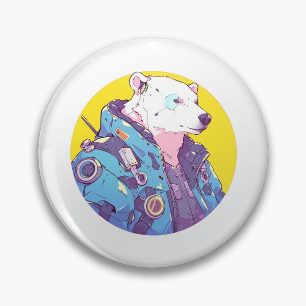 Item preview, Cyber Polar Bear // Aesthetic Polar Bear // Cool Animal // Cyber Animal // Future Animal Art // Animal Warrior // Animal Cute Art // Gaming Aesthetic stickers designed and sold by SMARTKIT  DESIGNAGENCY.