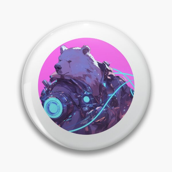Item preview, Cyber Polar Bear // Aesthetic Polar Bear // Cool Animal // Cyber Animal // Future Animal Art // Animal Warrior // Animal Cute Art // Gaming Aesthetic stickers designed and sold by SMARTKIT  DESIGNAGENCY.