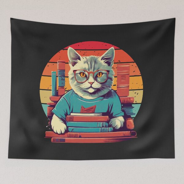 Item preview, a cat who likes books designed and sold by yuki-hana.