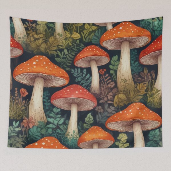 Item preview, Beautiful mushroom pattern print design designed and sold by Anshu3813.