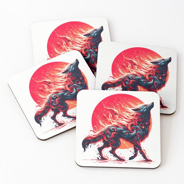 Item preview, Lava Fire Wolf, Ai Generated Art  designed and sold by ACC .