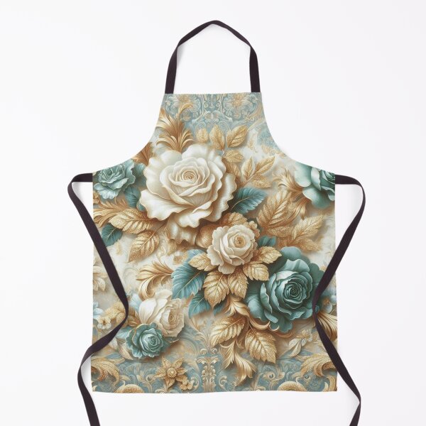 Item preview, Matte Ice Blue, Gold & White Baroque designed and sold by DesignsByPrnces.