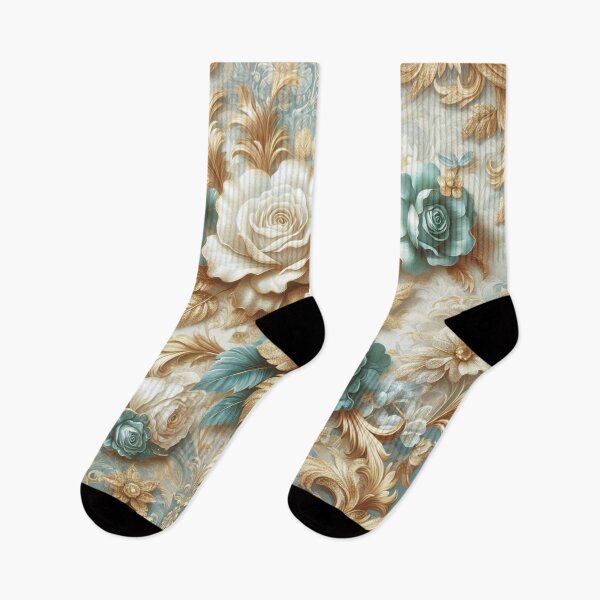 Item preview, Matte Ice Blue, Gold & White Baroque designed and sold by DesignsByPrnces.