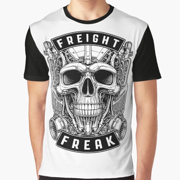 Vista previa del artículo con la obra «Divertido camionero calavera Freak Big Rig motor diésel», diseñado y vendido por GrandeDuc.