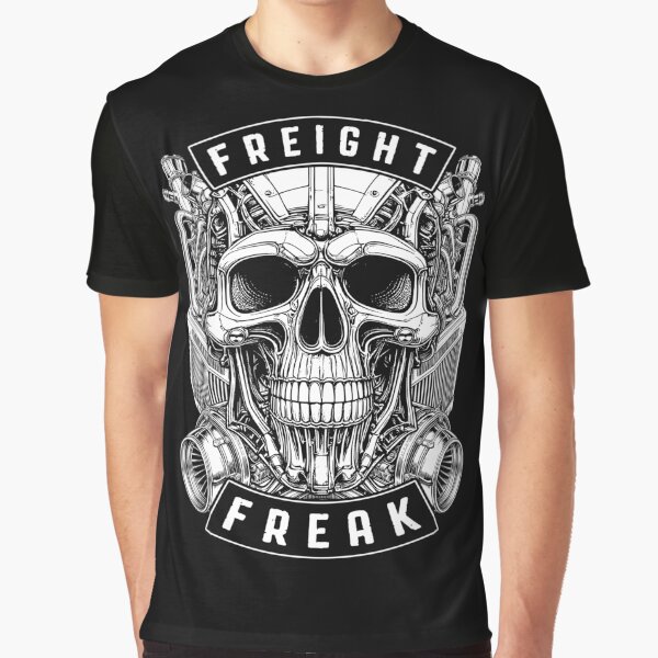 Vista previa del artículo con la obra «Divertido camionero calavera Freak Big Rig motor diésel», diseñado y vendido por GrandeDuc.