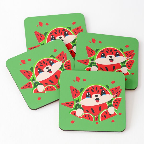 Item preview, Wottermelon Smashing through Watermelons (Watermelon + Otter) designed and sold by Charcoalart.