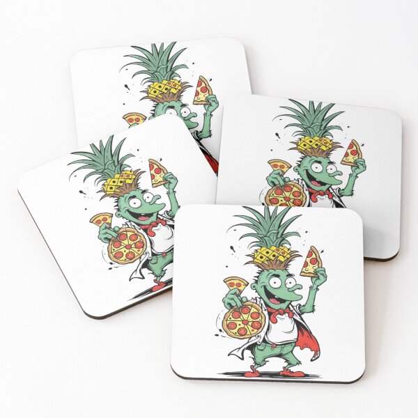 Item preview, Alien with pineapple pizza stickers pineapple hat stickers designed and sold by hamudib.