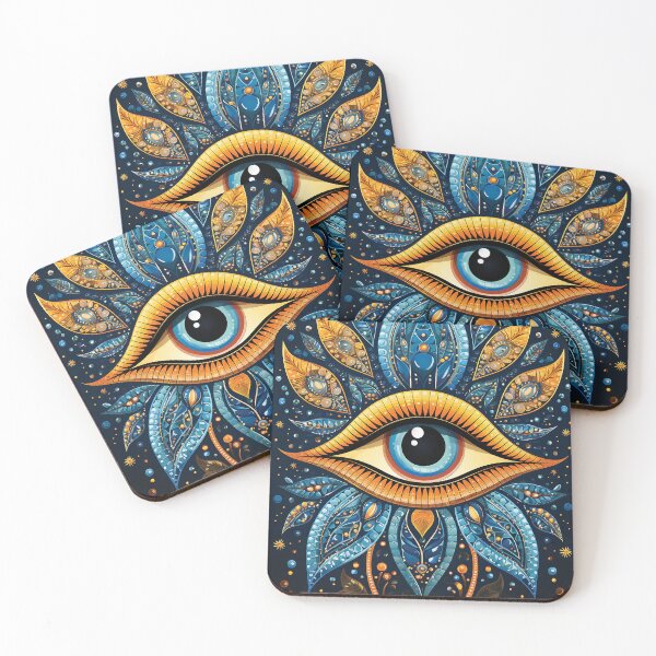 Item preview, Vision of the Cosmos: Mystic Eye and Celestial Patterns designed and sold by Gold Turtle  Lina.