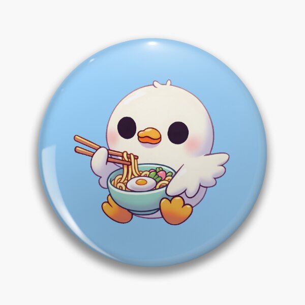 Artikelvorschau, Duckling Enjoying a Bowl of Ramen entworfen und verkauft von UmbrellaStudio1.