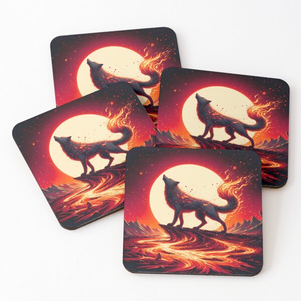 Item preview, Lava Fire Wolf, Ai Generated Art  designed and sold by ACC .