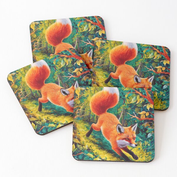 Item preview, Fox Portrait. woodland fox, fantasy fox, whimsical fox designed and sold by FoxVibes.