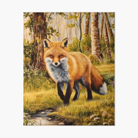 Item preview, Fox Portrait. woodland fox, fantasy fox, whimsical fox designed and sold by FoxVibes.
