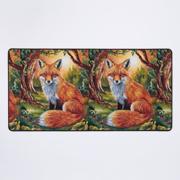 Item preview, Fox Portrait. woodland fox, fantasy fox, whimsical fox designed and sold by FoxVibes.