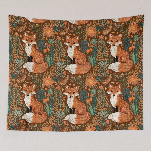 Item preview, Fox Portrait. woodland fox, fantasy fox, whimsical fox designed and sold by FoxVibes.