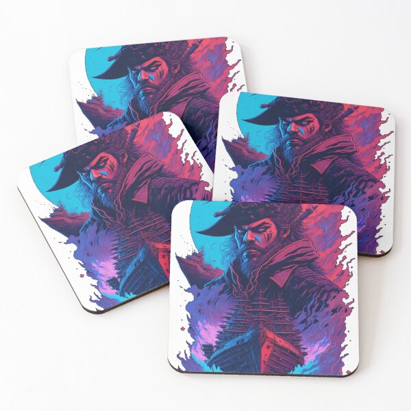 Item preview, Red & Blue Cyberpunk Pirate designed and sold by TondoMeander.