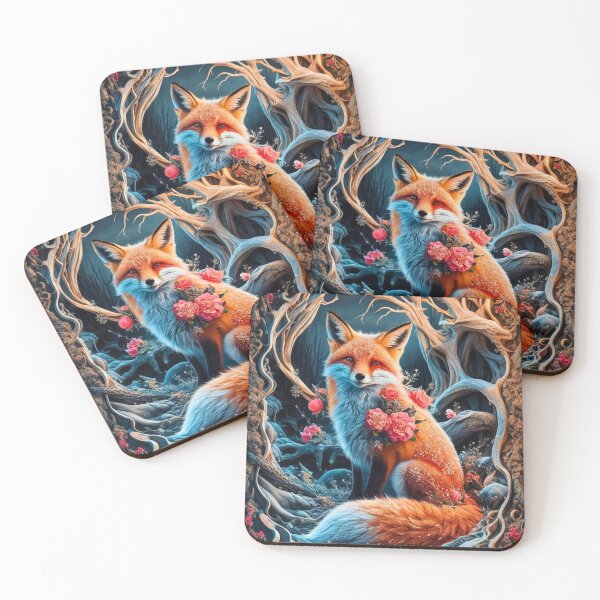 Item preview, Fox Portrait. woodland fox, fantasy fox, whimsical fox designed and sold by FoxVibes.