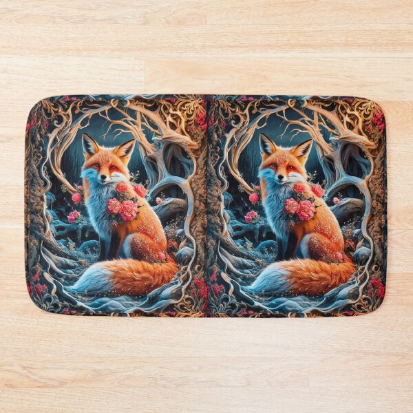 Item preview, Fox Portrait. woodland fox, fantasy fox, whimsical fox designed and sold by FoxVibes.