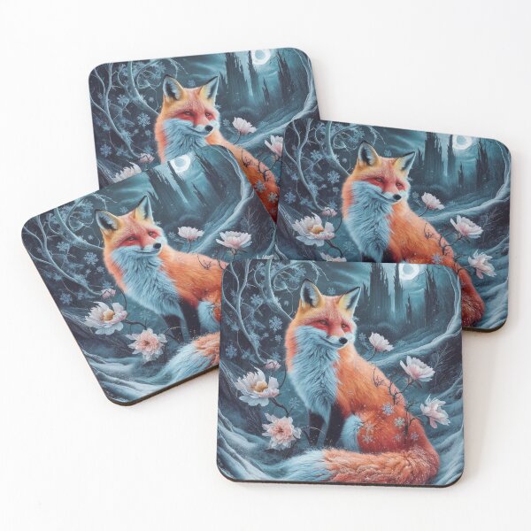 Item preview, Fox Portrait. woodland fox, fantasy fox, whimsical fox designed and sold by FoxVibes.