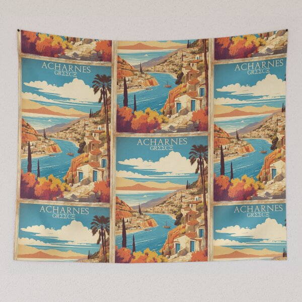Item preview, Acharnes Greece Vintage Travel Tourism  designed and sold by TravelersGems.