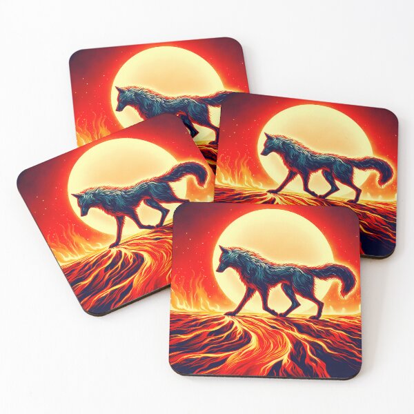 Item preview, Lava Fire Wolf, Ai Generated Art  designed and sold by ACC .