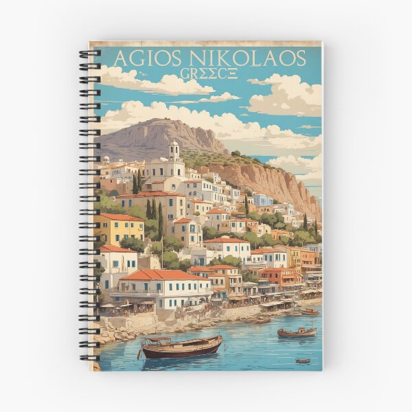 Item preview, Agios Nikolaos Greece Vintage Travel Tourism  designed and sold by TravelersGems.