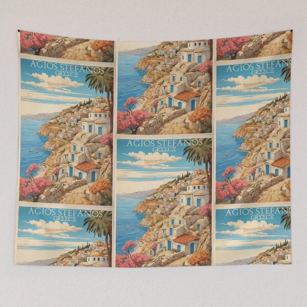 Item preview, Agios Stefanos Greece Vintage Travel Tourism  designed and sold by TravelersGems.