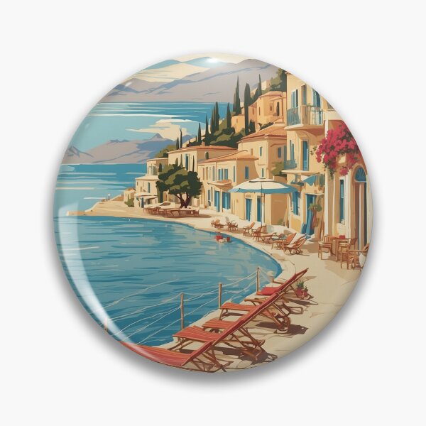 Item preview, Aigio Greece Vintage Travel Tourism designed and sold by TravelersGems.
