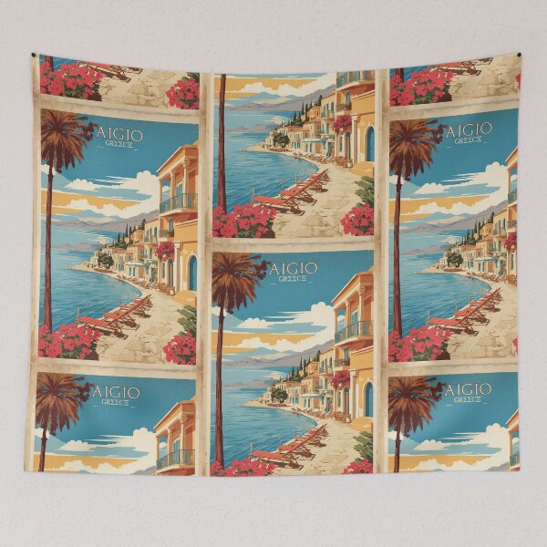 Item preview, Aigio Greece Vintage Travel Tourism designed and sold by TravelersGems.