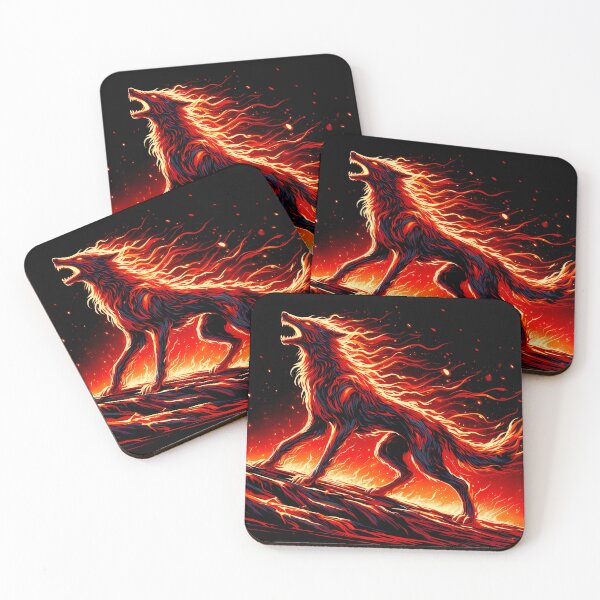 Item preview, Lava Fire Wolf, Ai Generated Art  designed and sold by ACC .